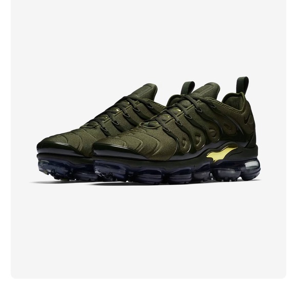 Olive Green Air VaporMax Plus Sneakers - Picture 2 of 10